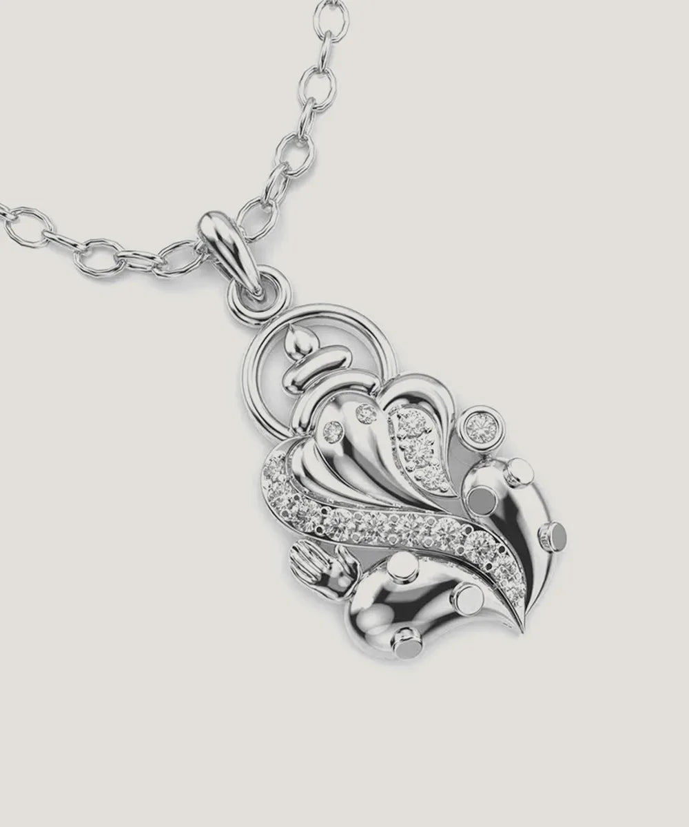 Pendant & Chain In Sterling Silver - Peelerie