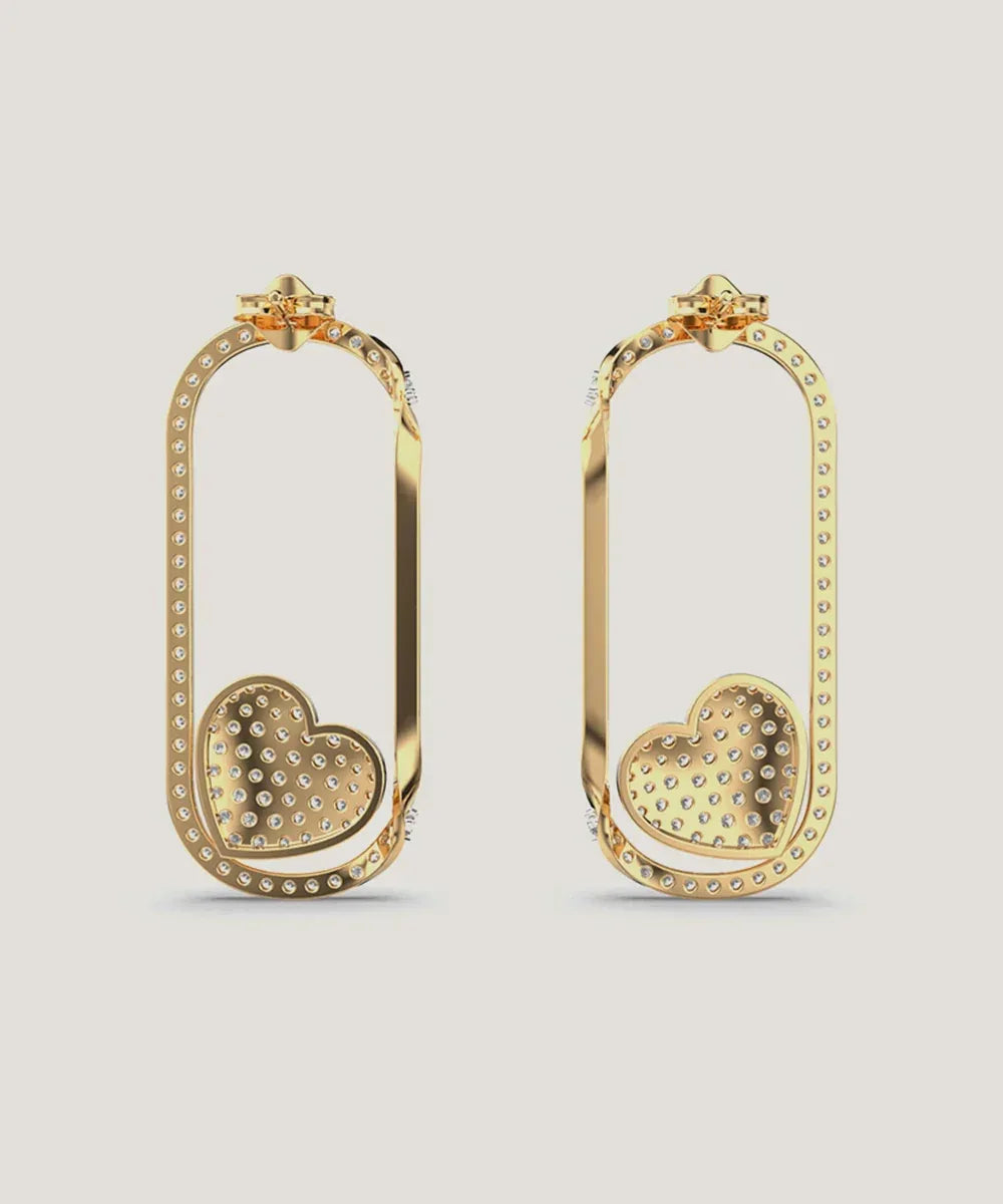 Round Drop Stud Earrings - Peelerie