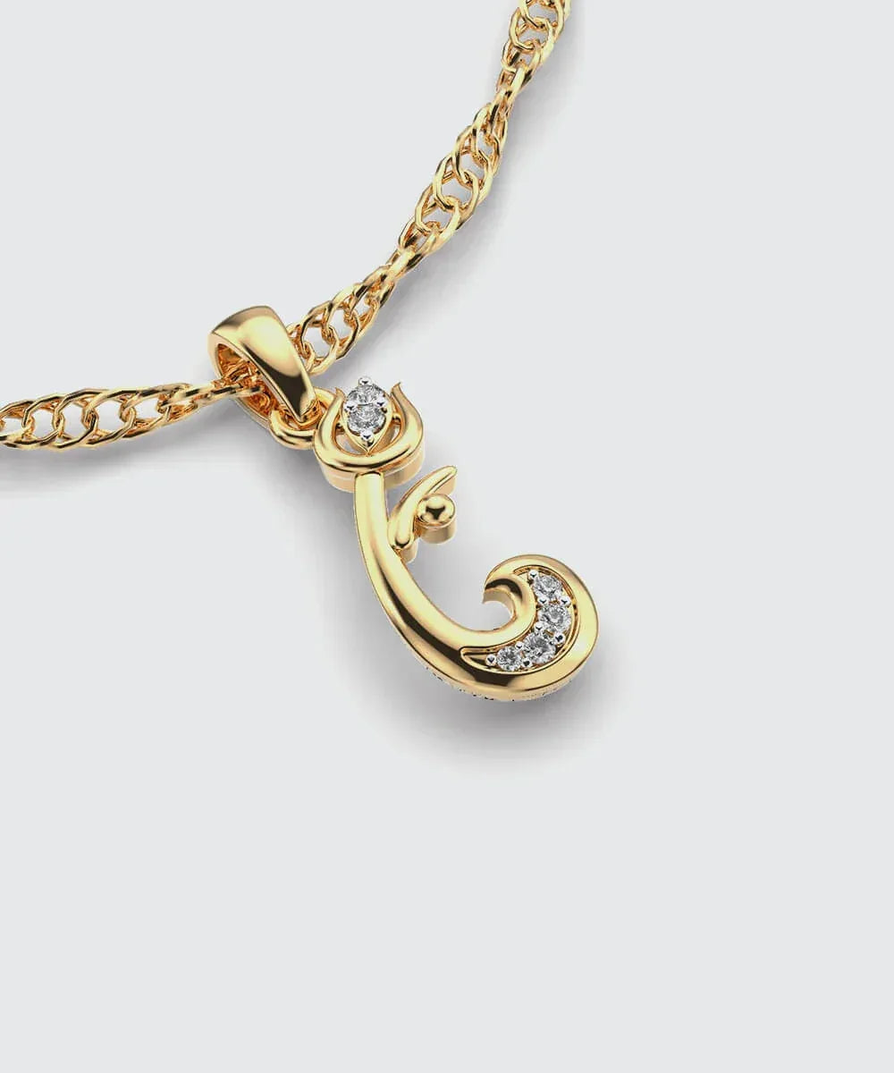 14KT Yellow Gold Pendant For Men - Peelerie
