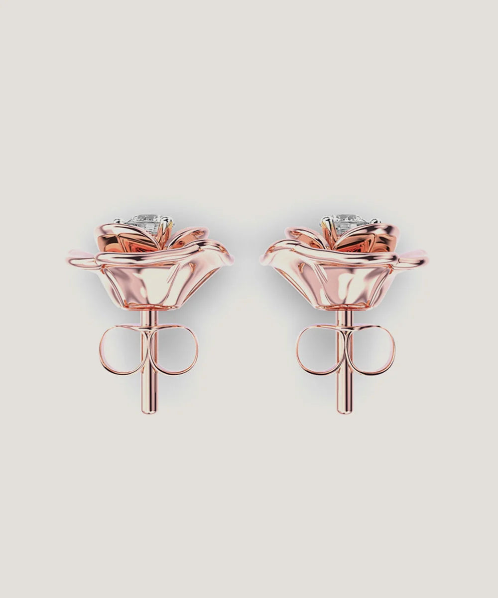 Rose Flower Stud Earrings
