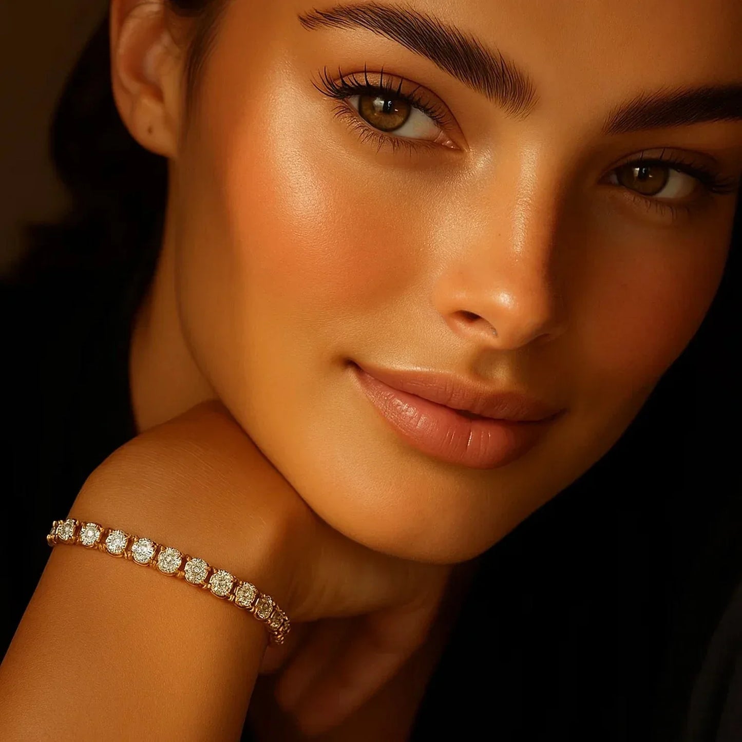 Lab Grown Round Diamond Tennis Bracelet in 14k Yellow Gold(10 cctw F/G VS2/SI1) - Peelerie