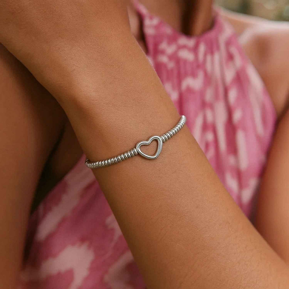Sterling silver, rhodium plated bracelet