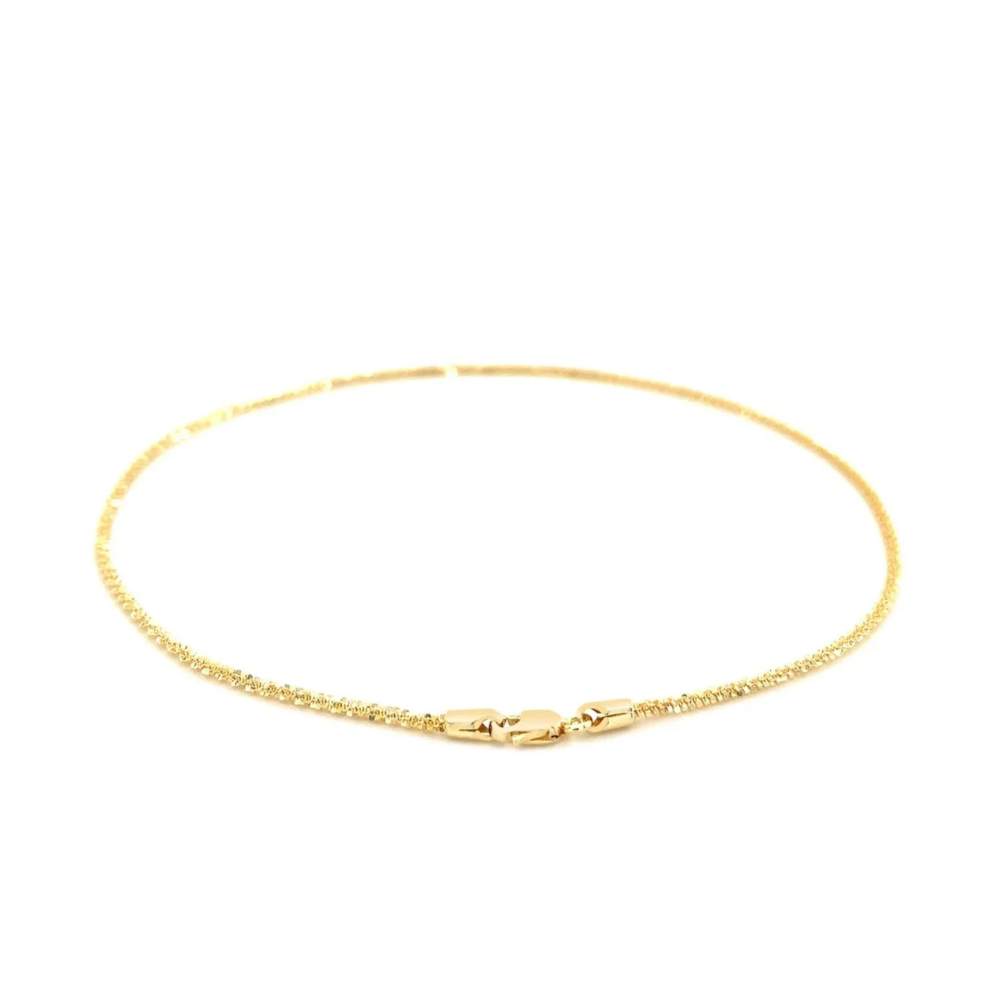 14k Yellow Gold Sparkle Anklet 1.5mm - Peelerie