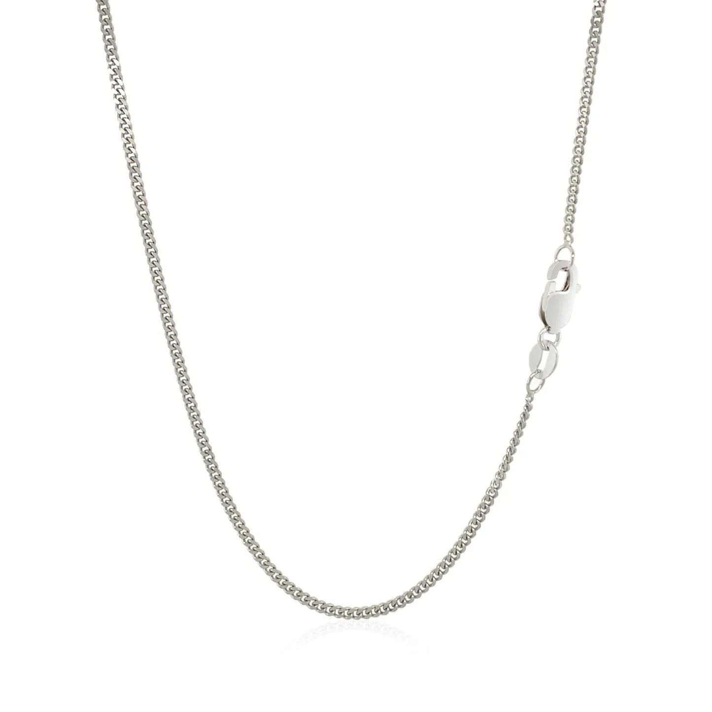 10k White Gold Gourmette Chain (1.40 mm) - Peelerie