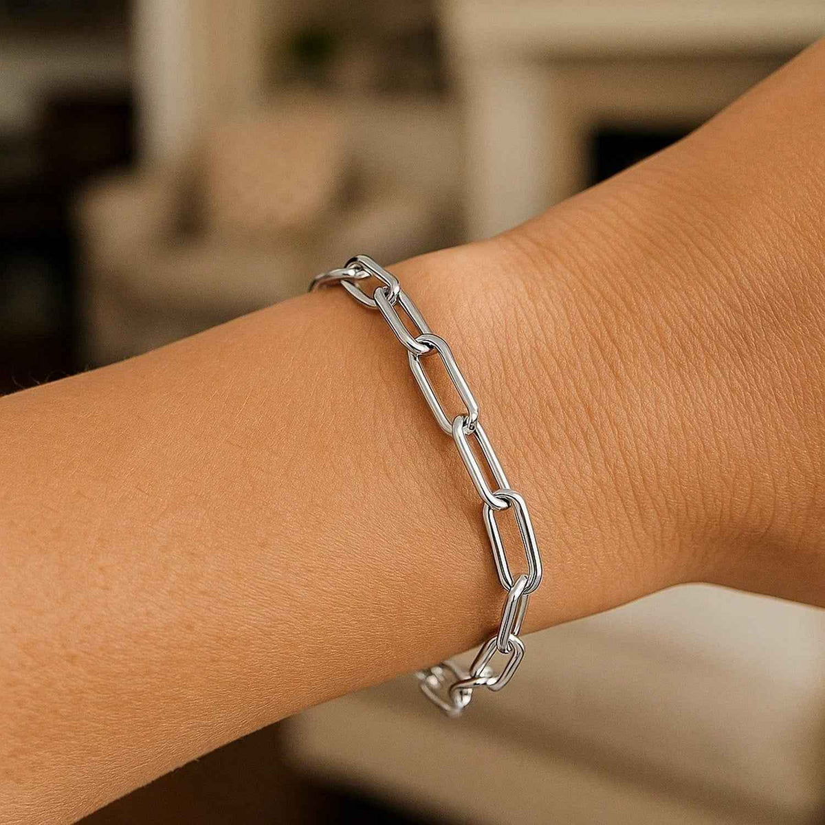 Sterling silver, rhodium plated bracelet