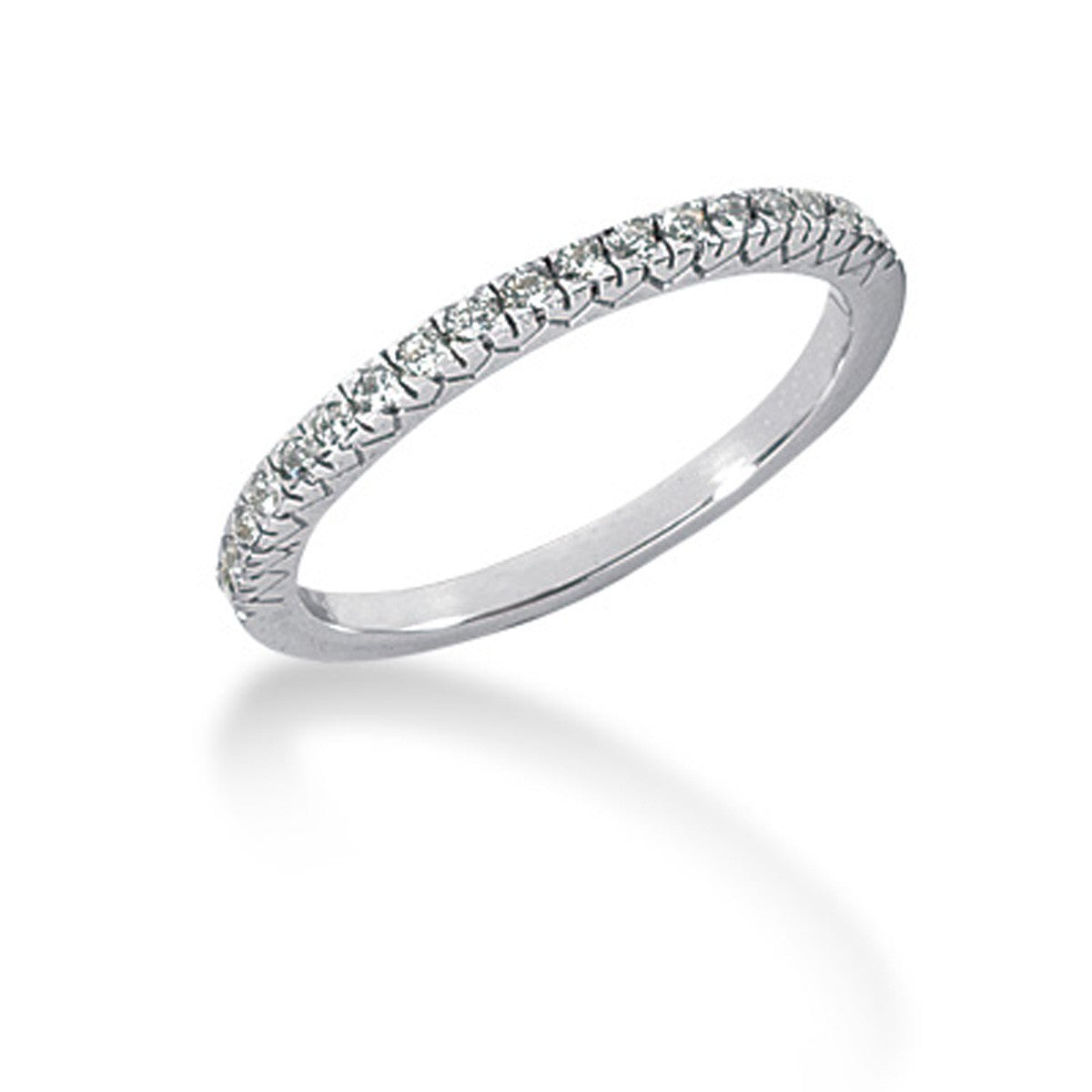 14k White Gold Engraved Fishtail V Pave Diamond Wedding Ring Band in a sleek high-contrast midnight luxury editorial style