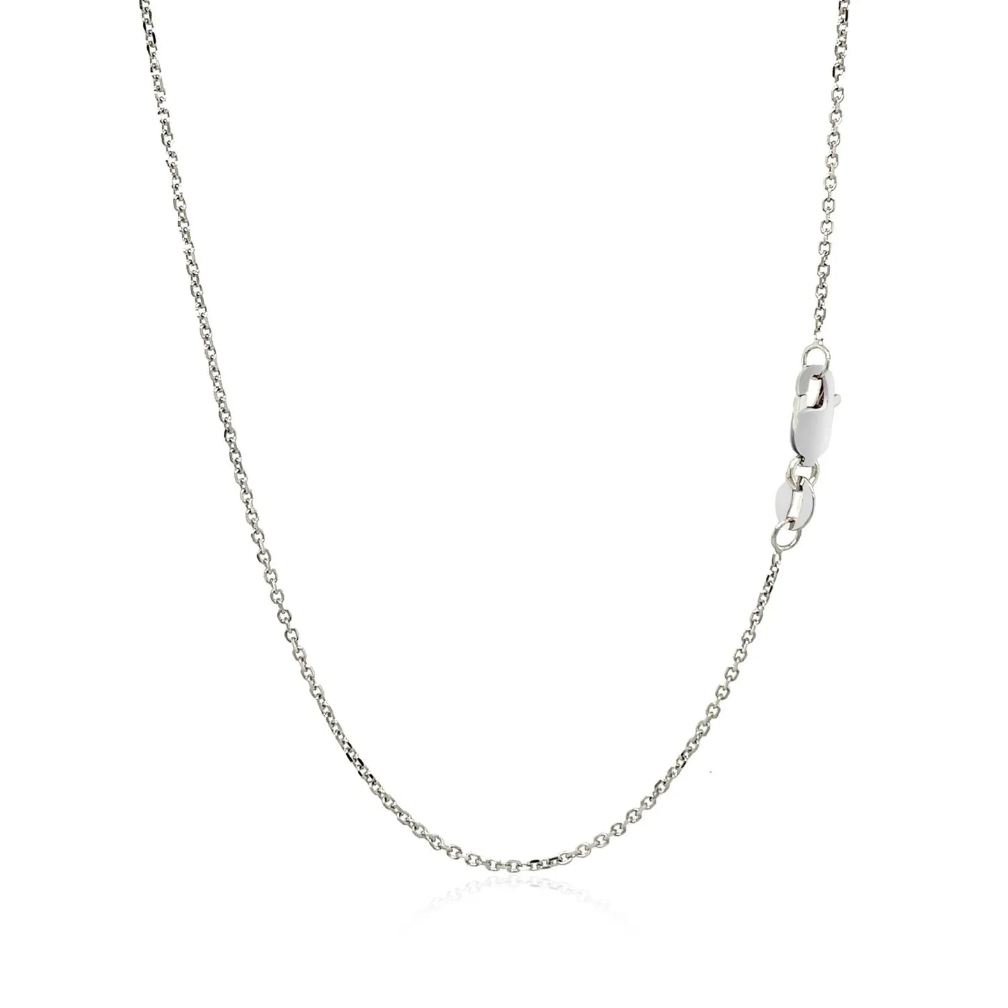 10k White Gold Cable Chain (1.10 mm) - Peelerie