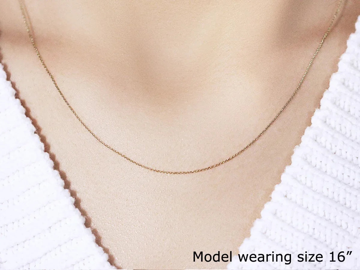 10k Yellow Gold Cable Link Chain (0.50 mm) - Peelerie