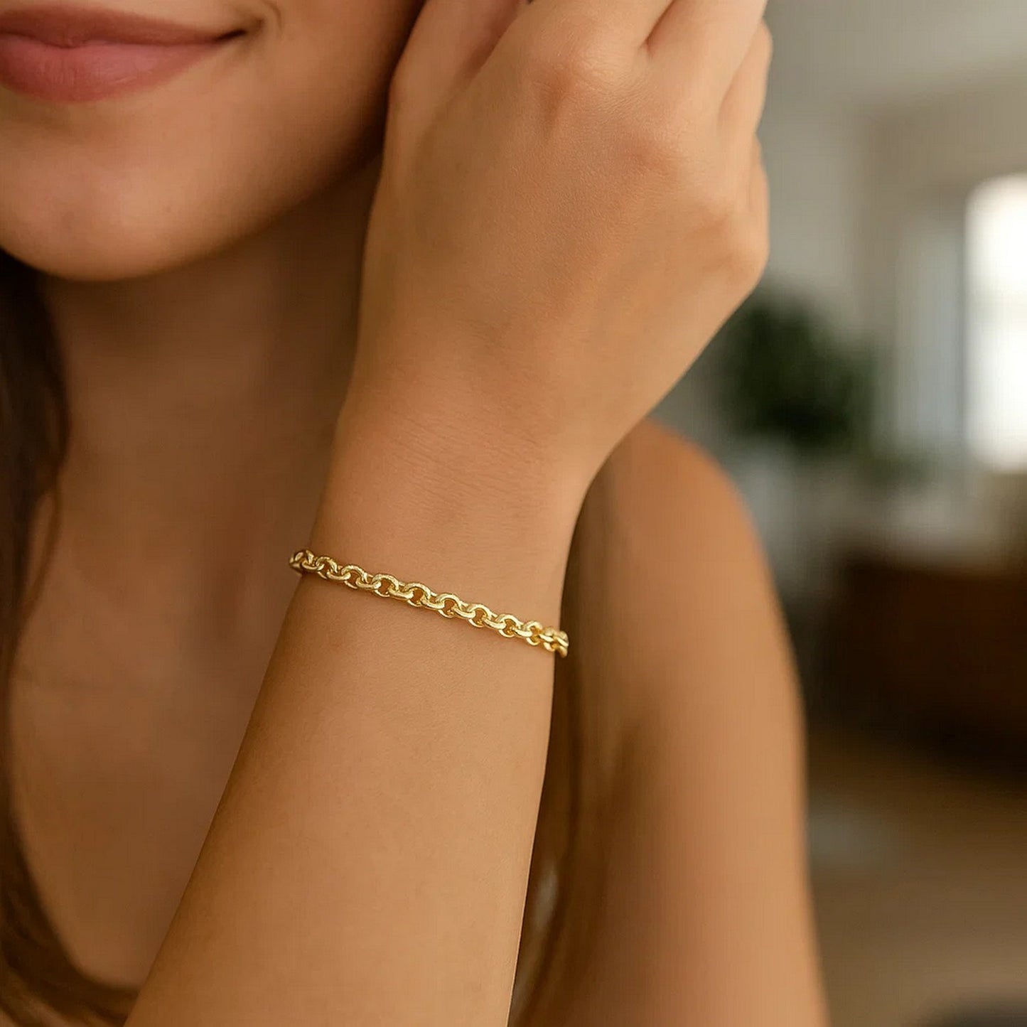 14k Yellow Gold Rolo Bracelet (2.50 mm)