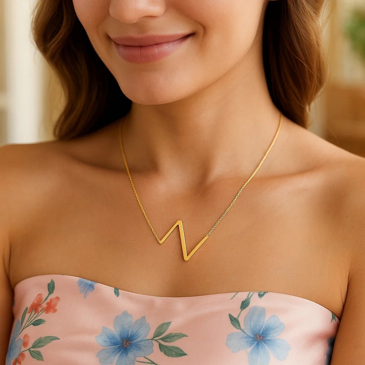 14K Yellow Gold Yours Truly Large Initial Z Necklace