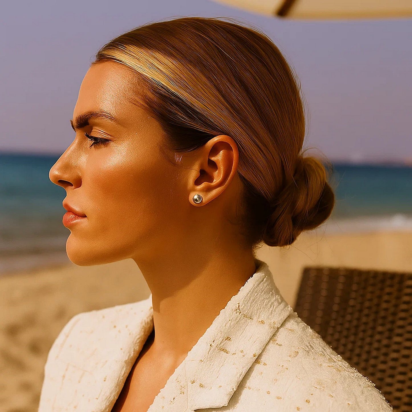 Peelerie jewelry piece in midnight luxury editorial product photo, high-contrast studio lighting