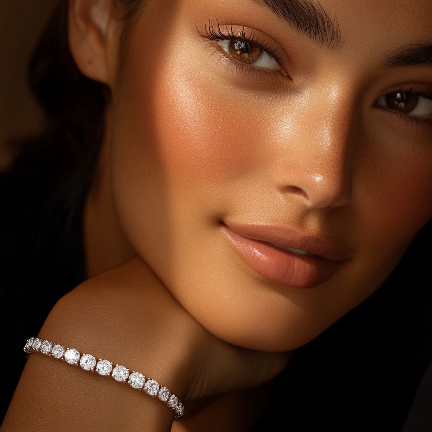 Lab Grown Round Diamond Tennis Bracelet in 14k White Gold (10 cctw F/G VS2/SI1)