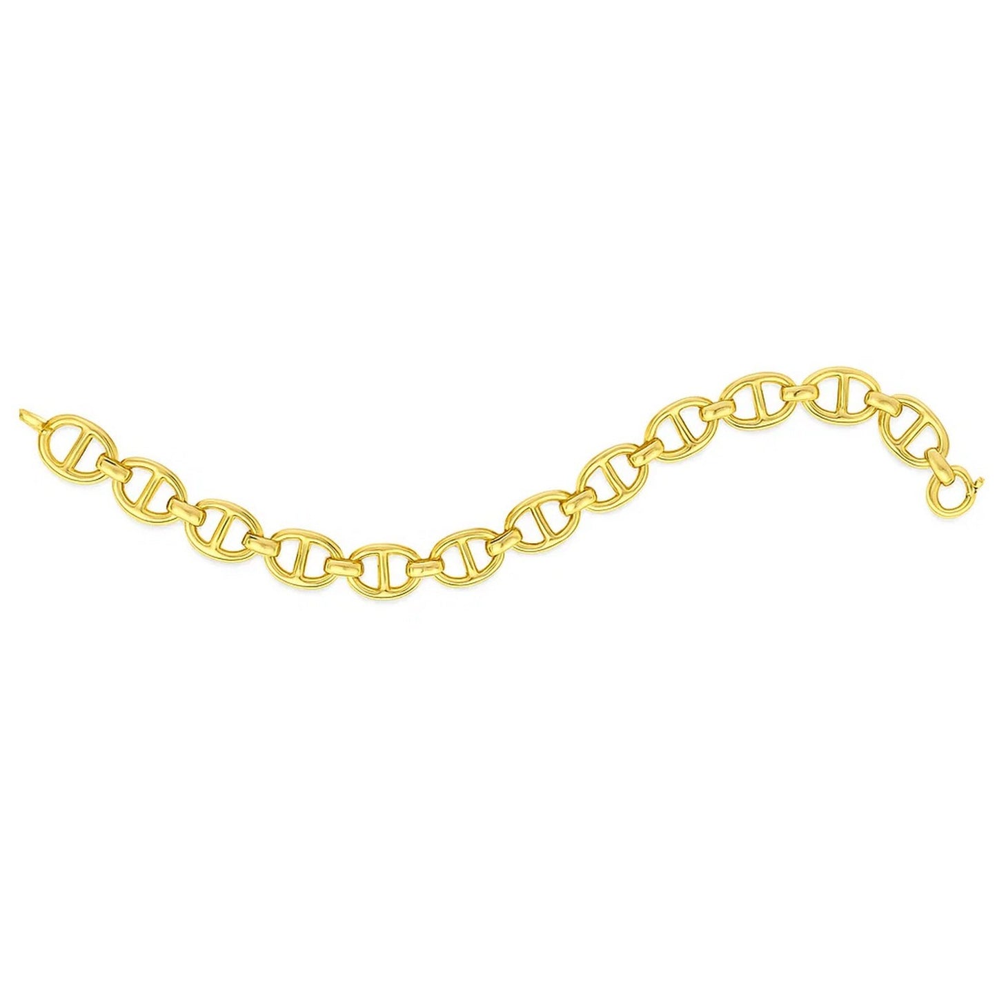 14k Yellow Gold High Polish Mariner Link Bracelet (8.80 mm)