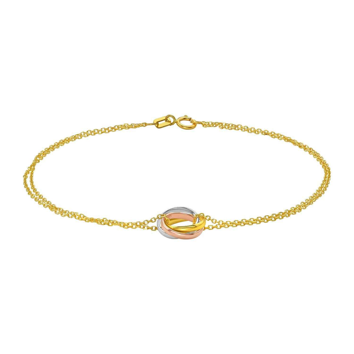 14k tri-colour gold bracelet