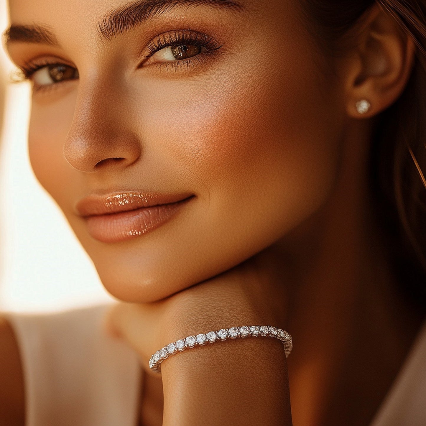 Lab Grown Round Diamond Tennis Bracelet in 14k White Gold (7 cctw F/G VS2/SI1)