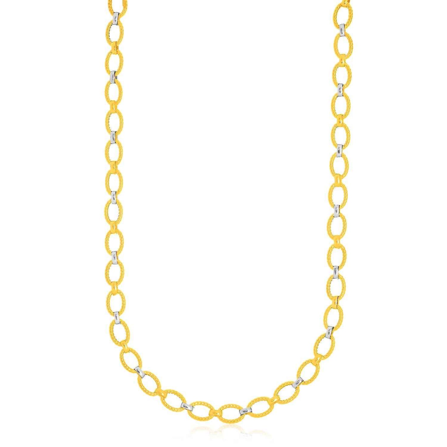 14k two-tone gold necklace