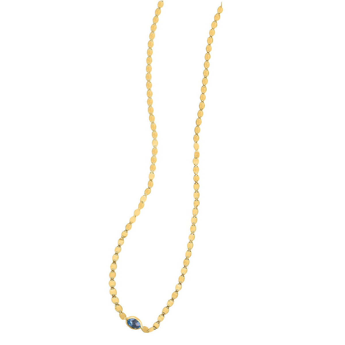 14k yellow gold chain set with topaz