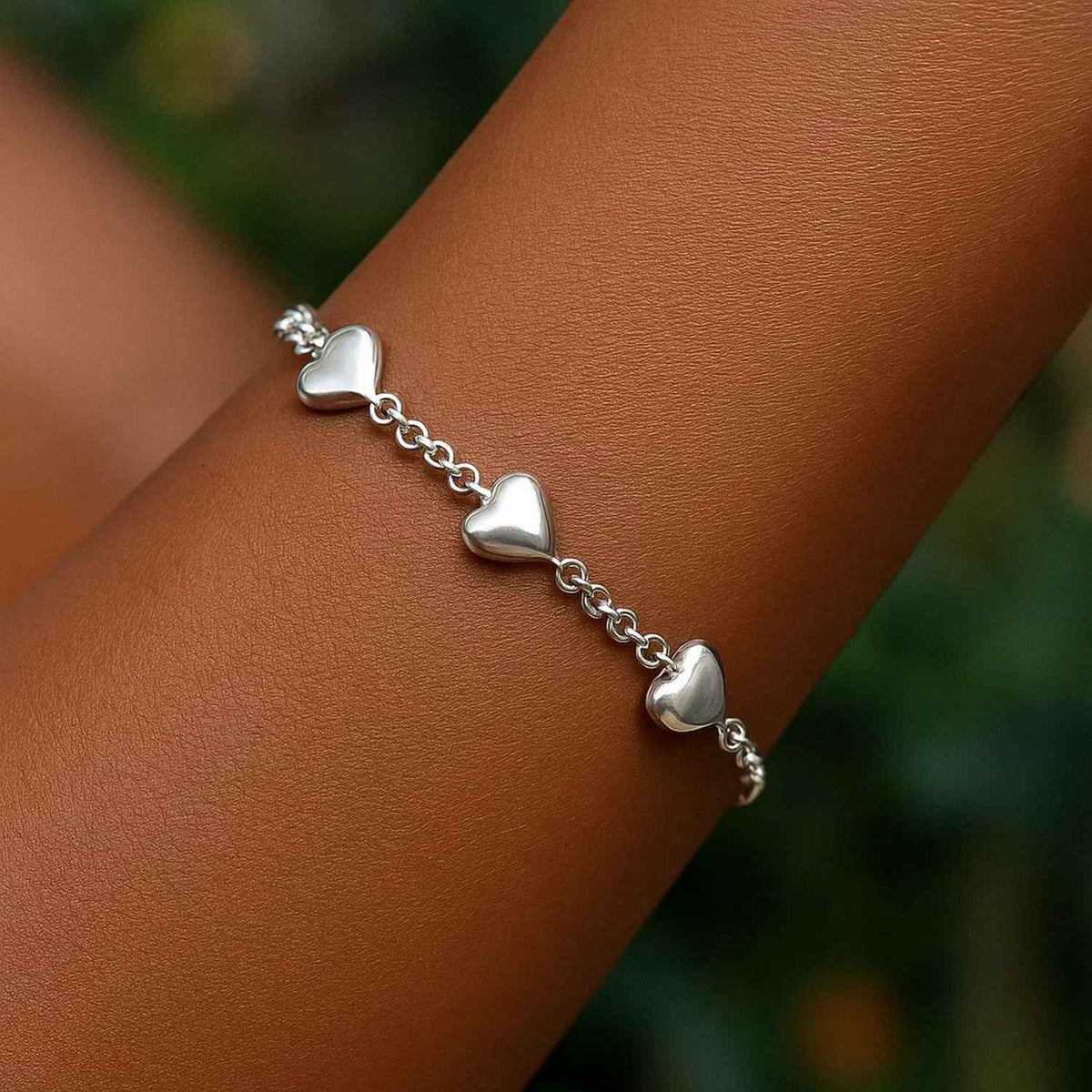 Sterling silver, rhodium plated bracelet