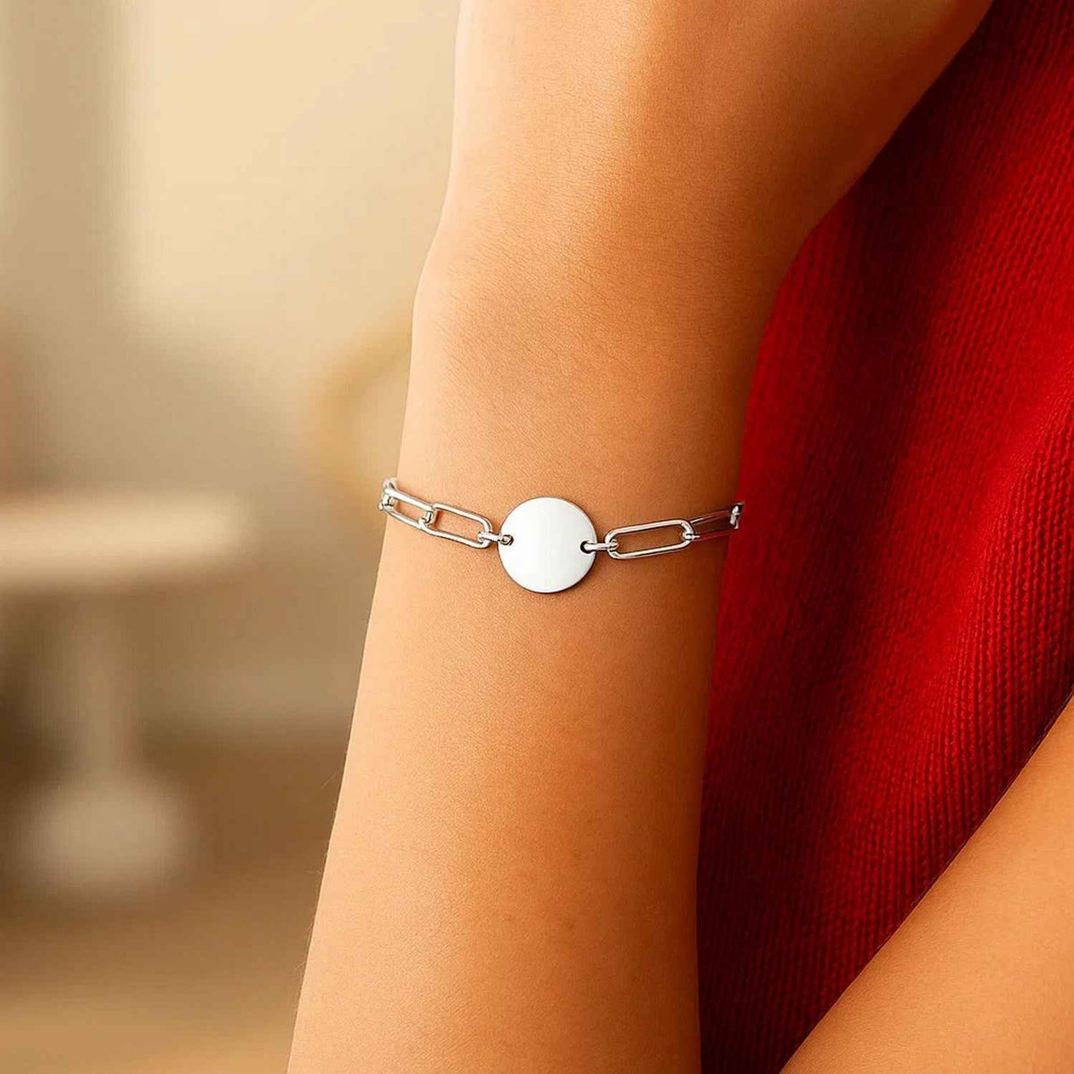 Sterling silver, rhodium plated bracelet