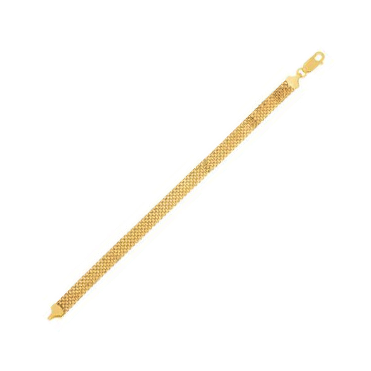 14k Yellow Gold Bismark Bracelet (7.00 mm) in a sleek high-contrast midnight luxury editorial style