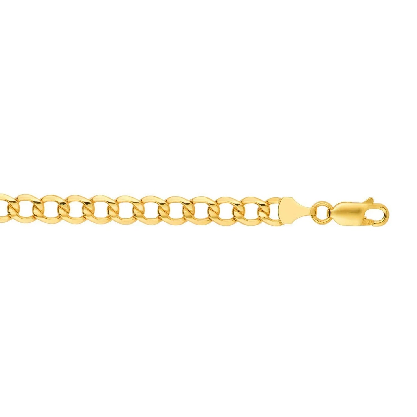 10k Yellow Gold Lite Curb Bracelet (6.20 mm) - Peelerie