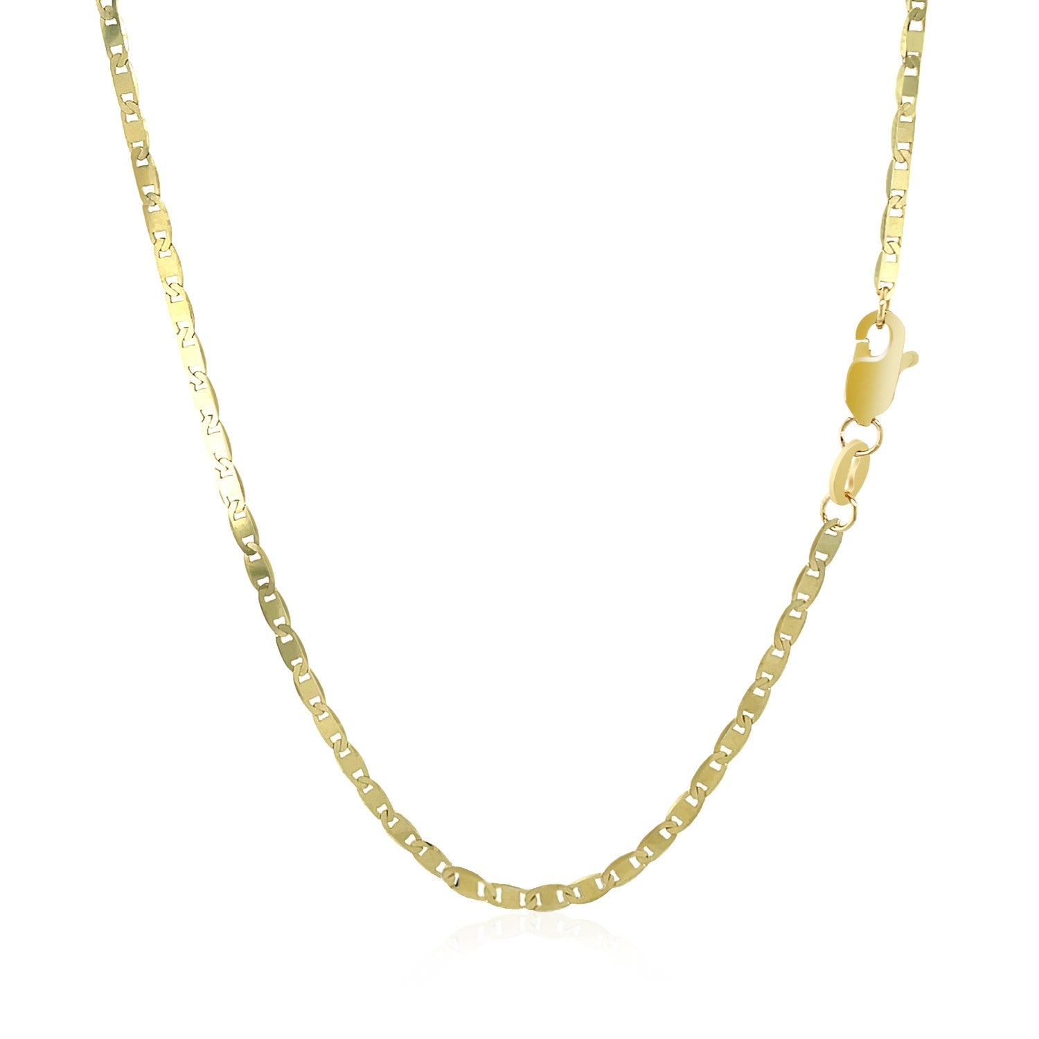 10k Yellow Gold Mariner Link Chain (1.70 mm) in a sleek high-contrast midnight luxury editorial style