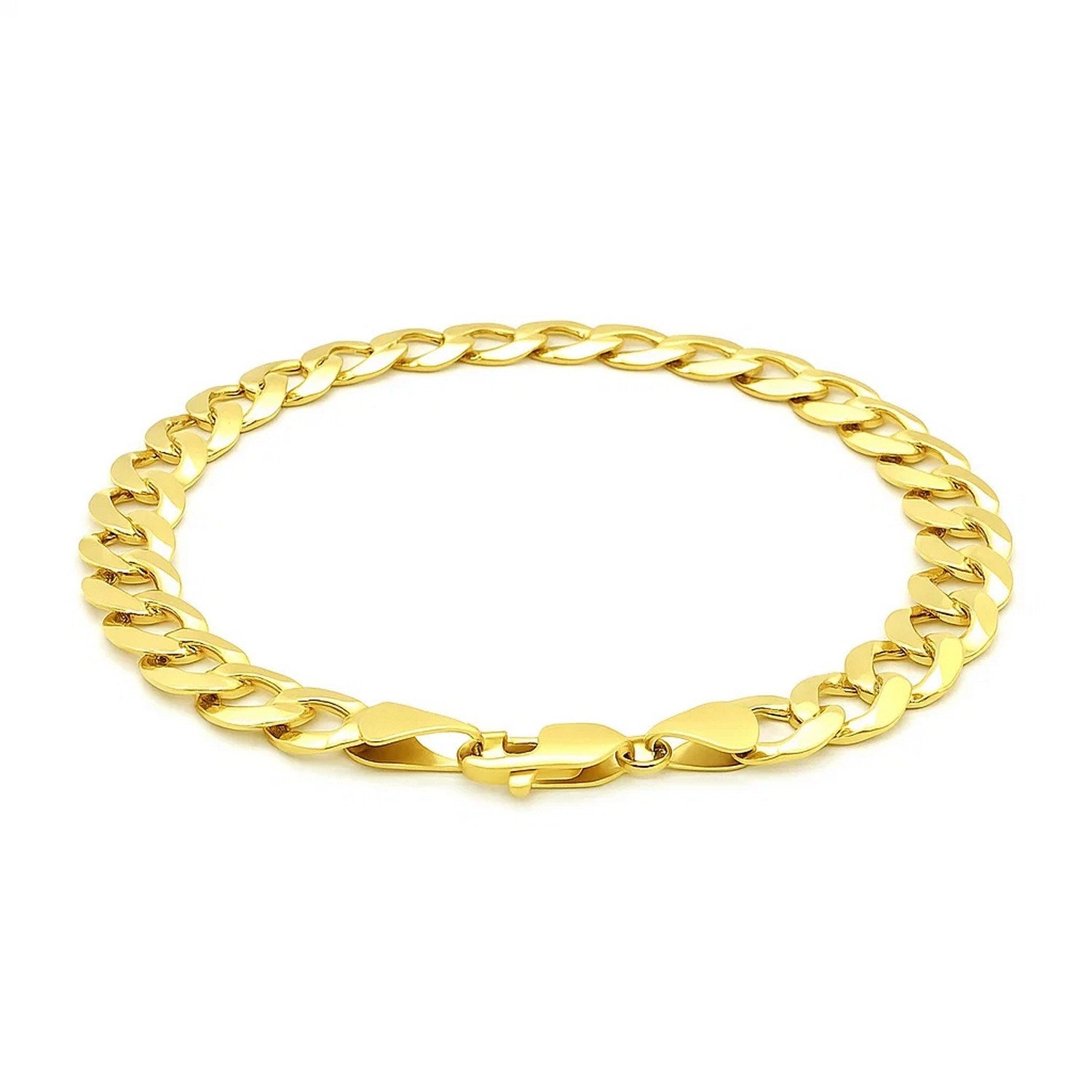 10k Yellow Gold Curb Bracelet (8.20 mm) - Peelerie