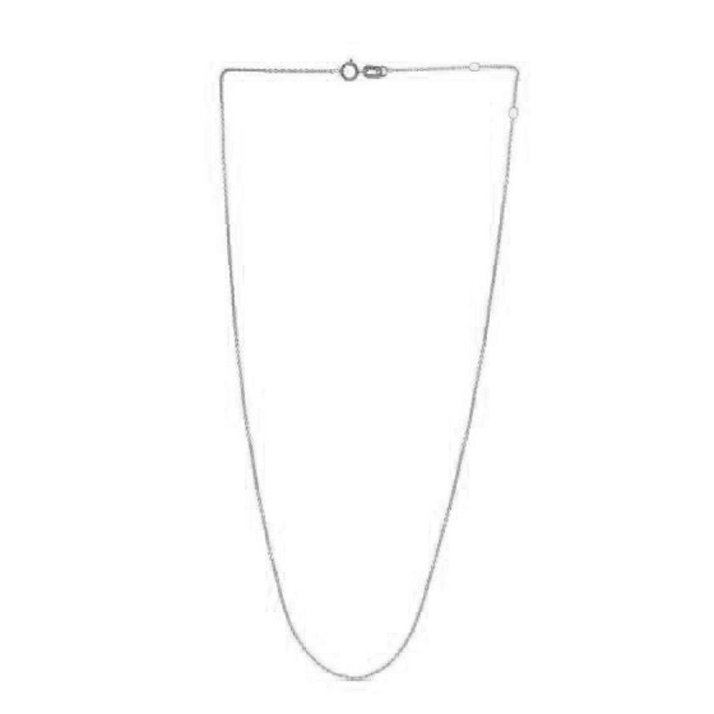 Adjustable Cable Chain in 14k White Gold (0.97 mm) in a sleek high-contrast midnight luxury editorial style