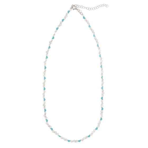 Sterling silver, rhodium plated necklace