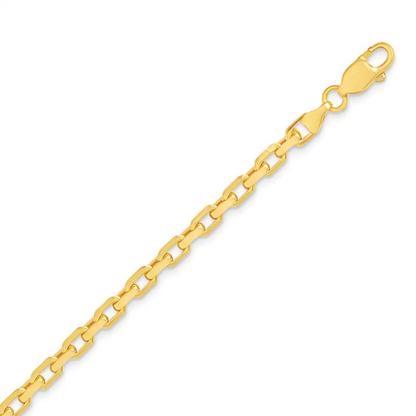 14k Yellow Gold French Cable Chain Bracelet (3.60 mm)
