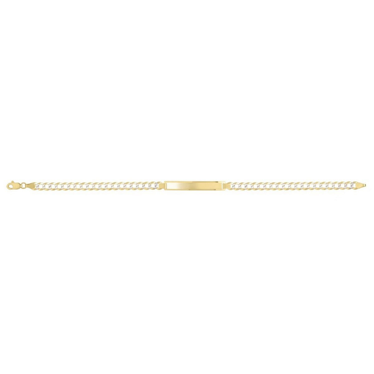 14k Yellow Gold Pave Curb ID Bracelet (5.00 mm)