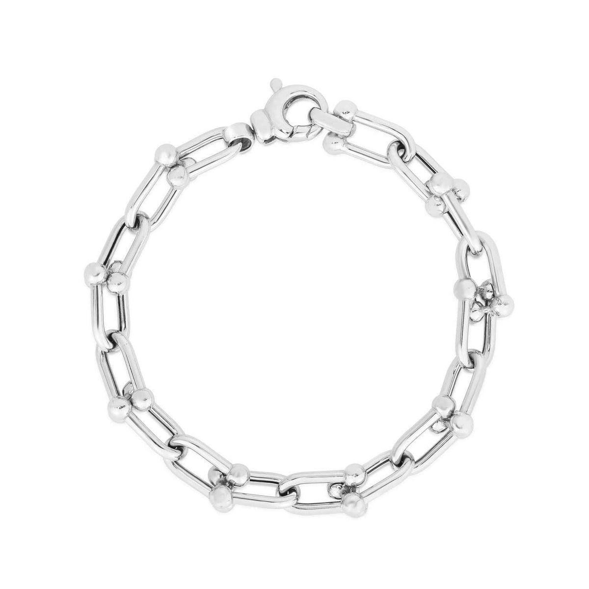Sterling silver, rhodium plated bracelet