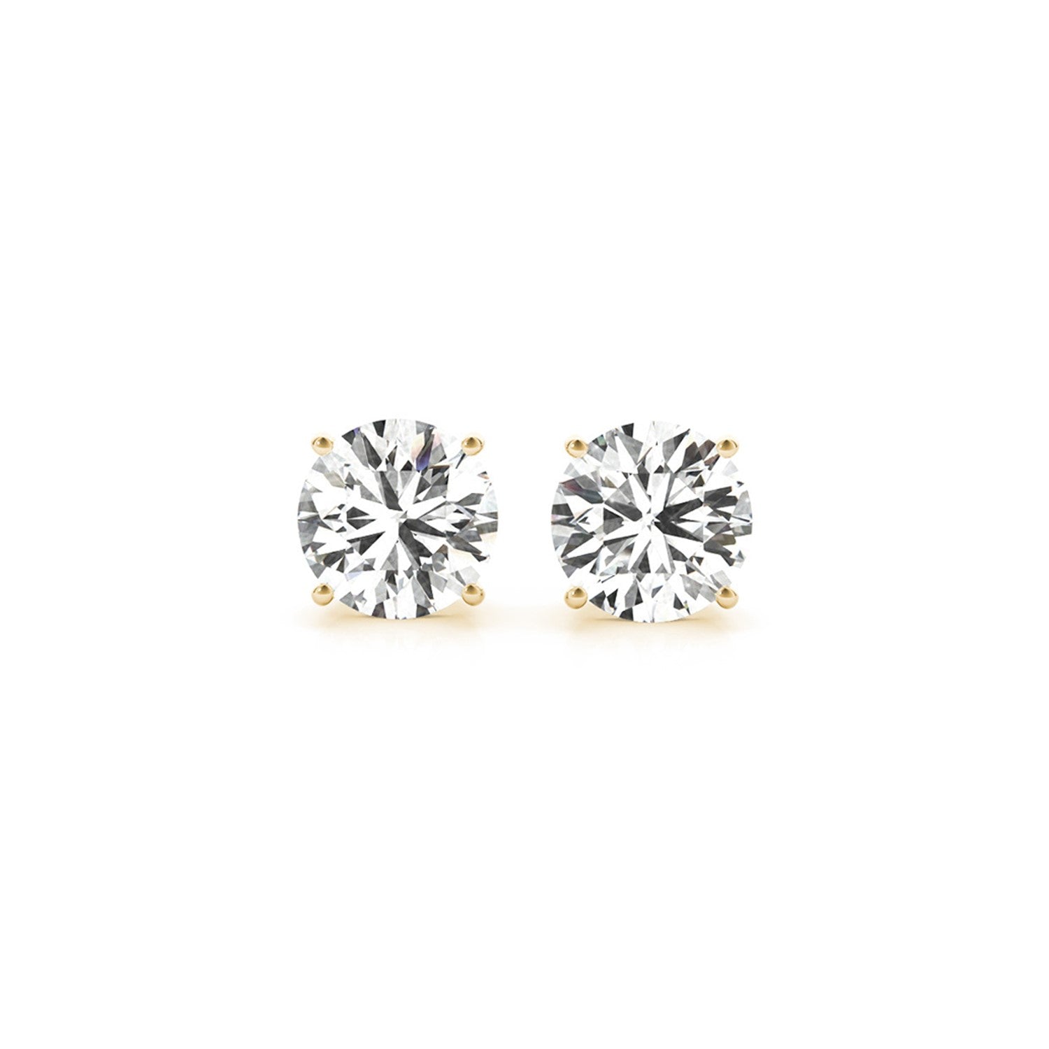 3 cttw Certified IGI Lab Grown Round Diamond Earrings 14k Yellow Gold (G/VS2) in a sleek high-contrast midnight luxury editor