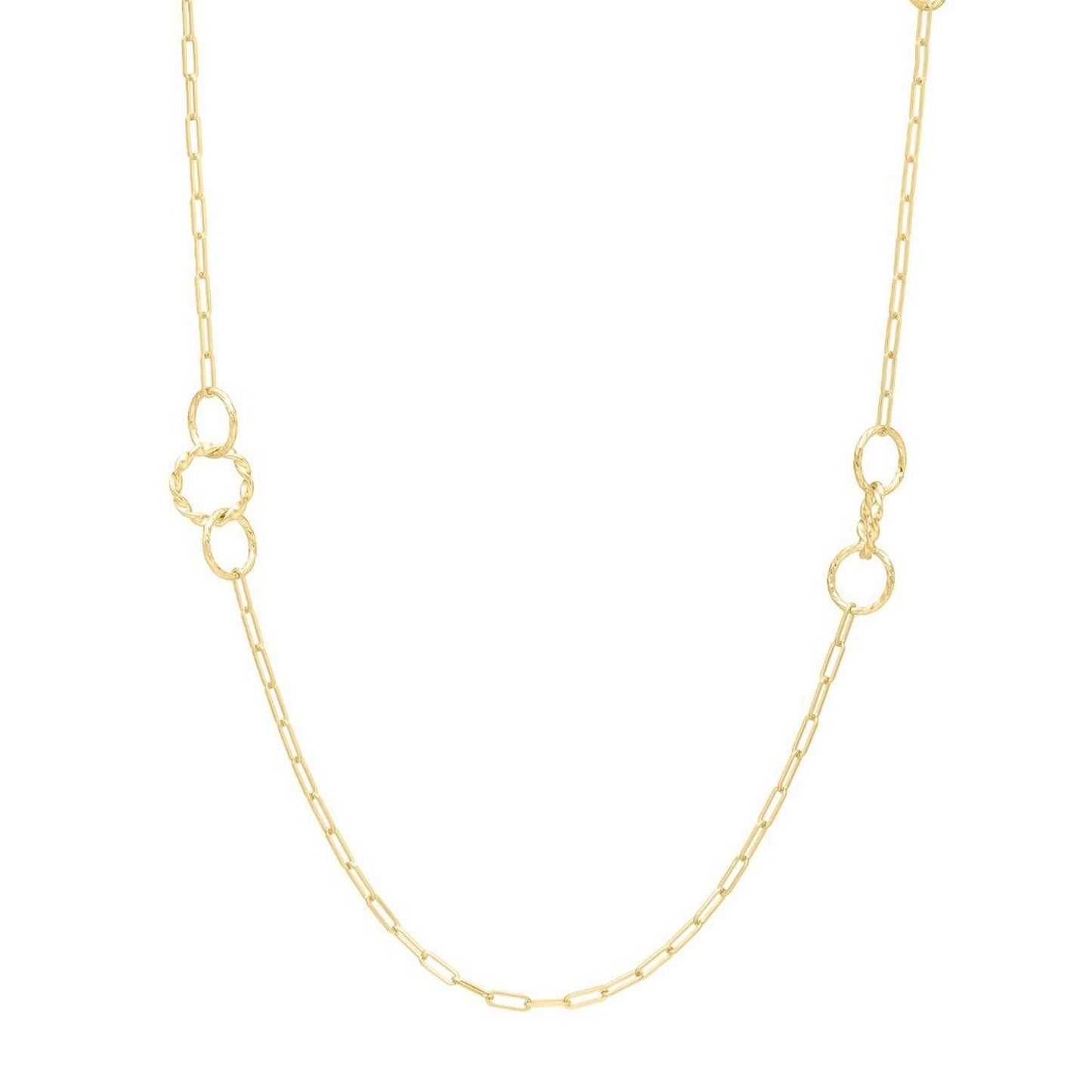 Twistted Link Necklace in 14K Yellow Gold