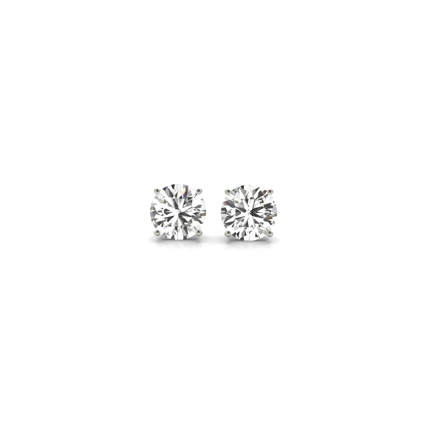 1 cttw Certified IGI Lab Grown Round Diamond Stud Earrings 14k White Gold(G/VS2) in a sleek high-contrast midnight luxury edi