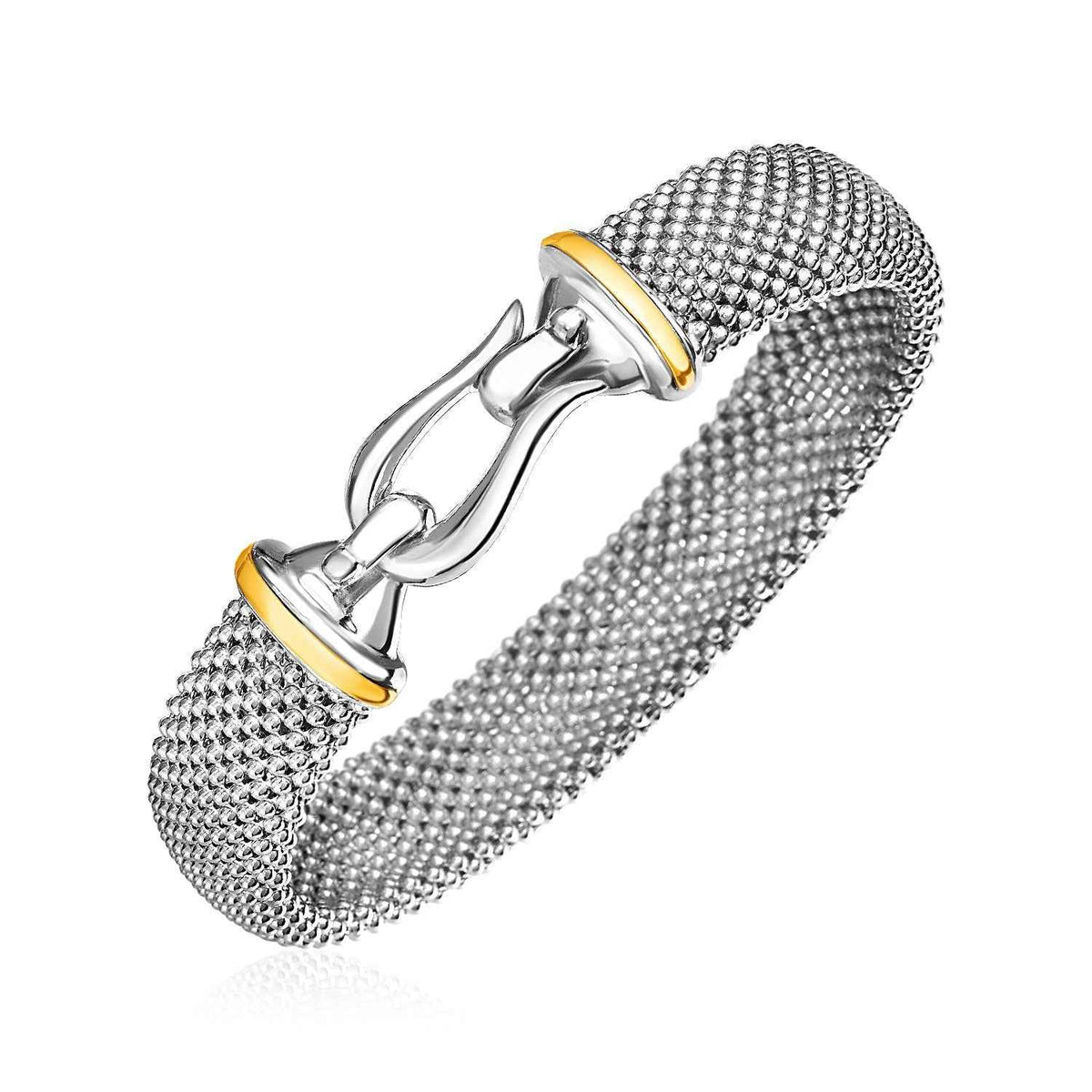 18k gold and sterling silver bracelet