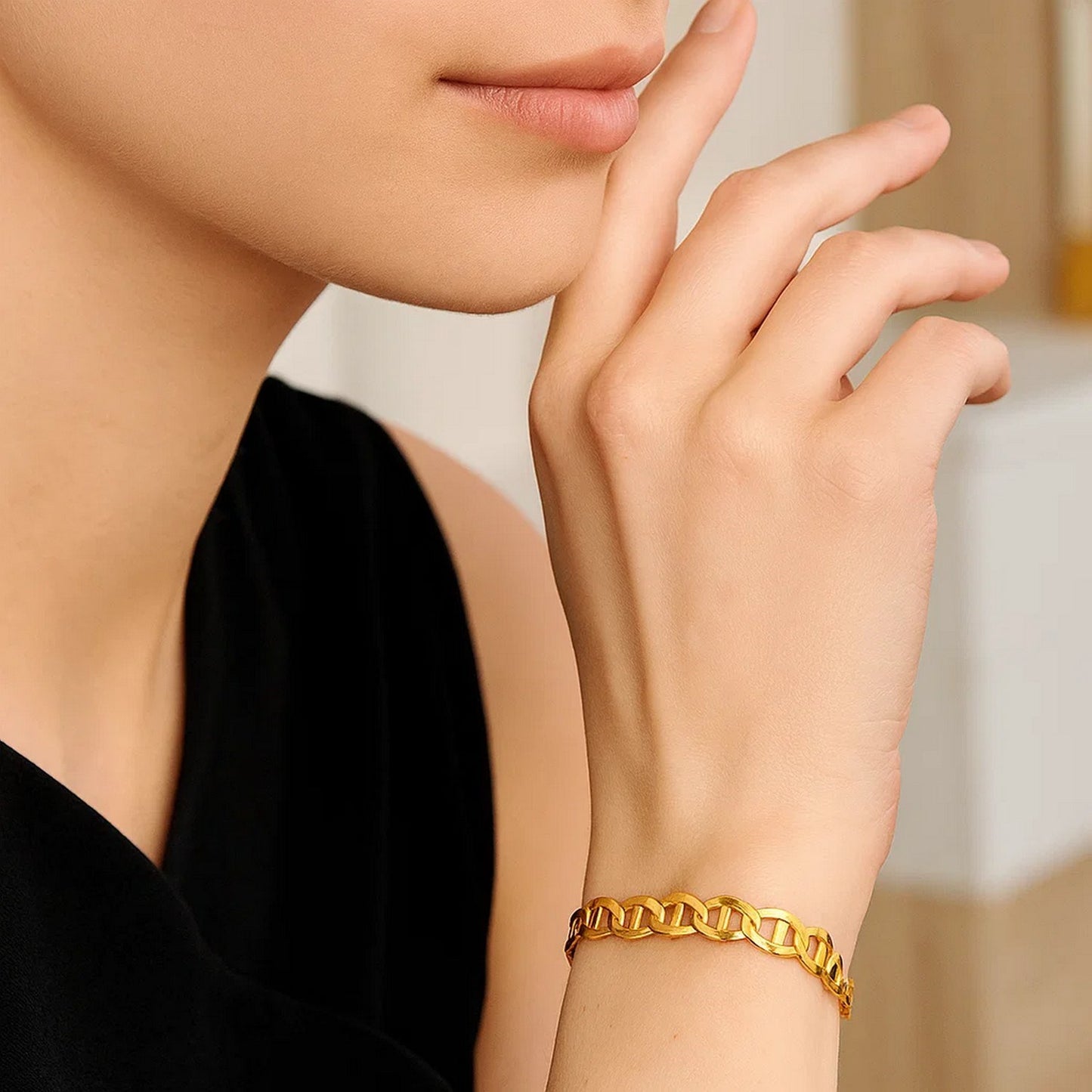 10k Yellow Gold Mariner Link Bracelet (5.10 mm)