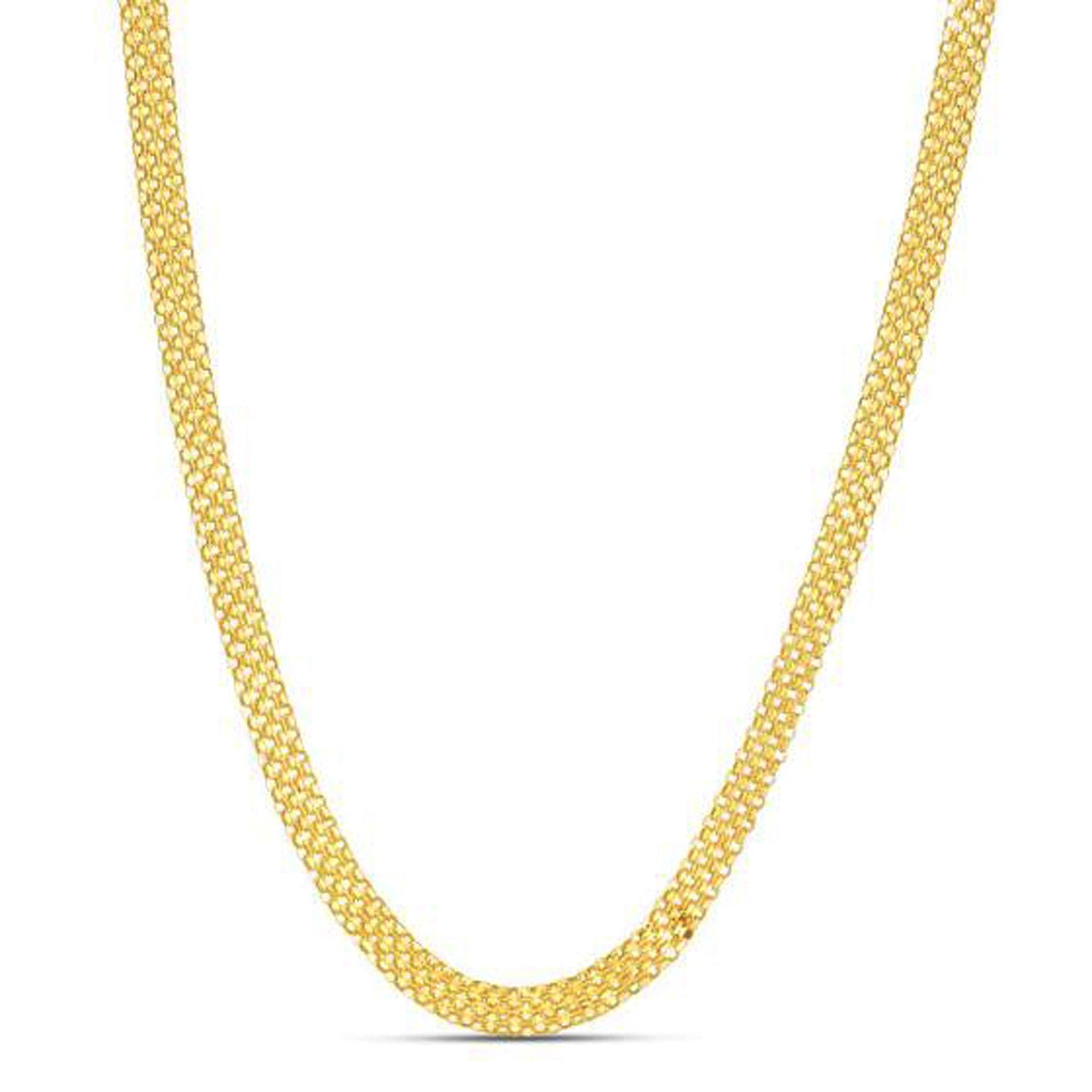 14k Yellow Gold Bismark Chain (4.70 mm) in a sleek high-contrast midnight luxury editorial style