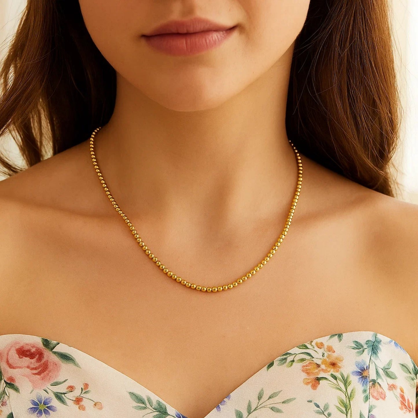 14k Yellow Gold Bead Chain (3mm)