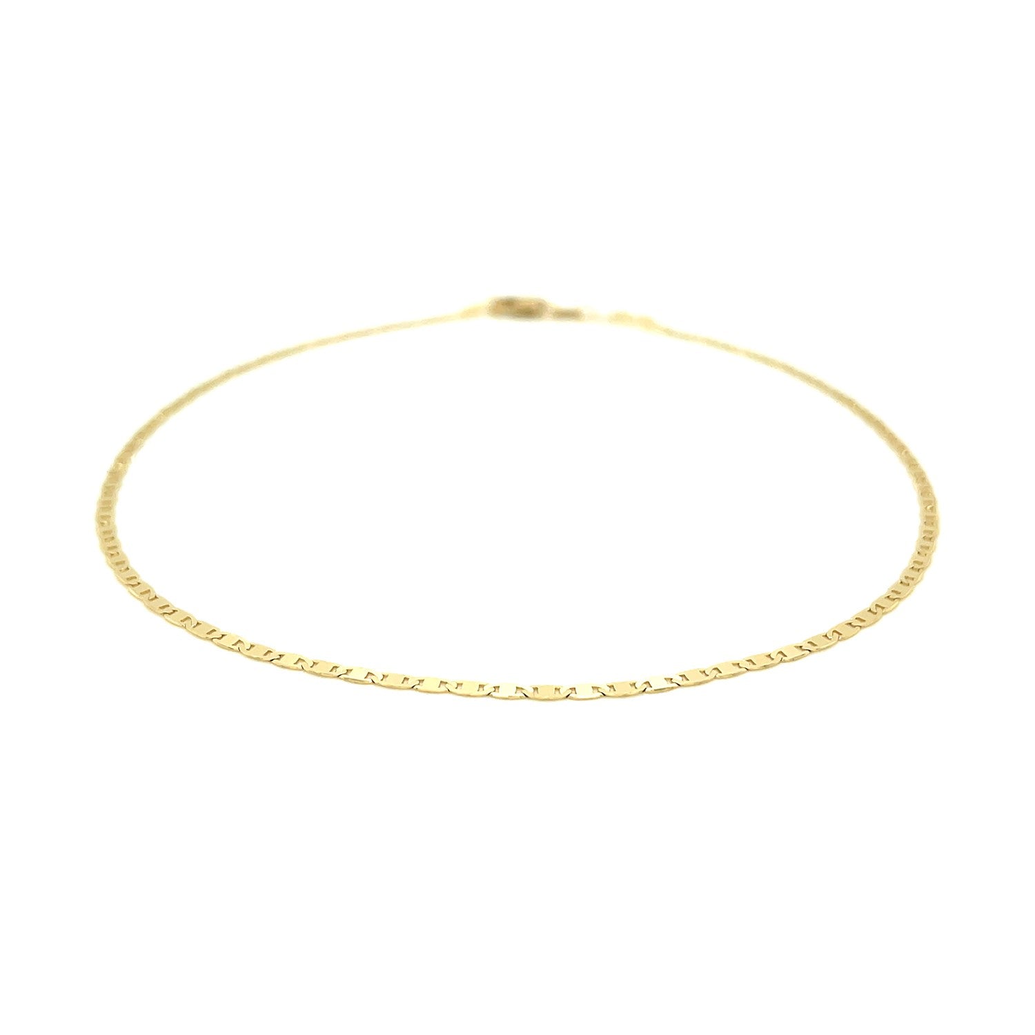 14k Yellow Gold Mariner Link Anklet 1.7mm - Peelerie