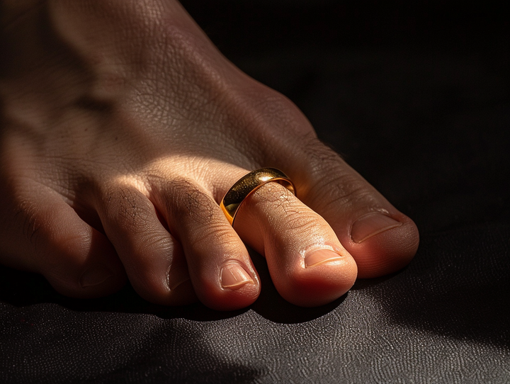peelerie solid gold toe ring in 14k yellow gold