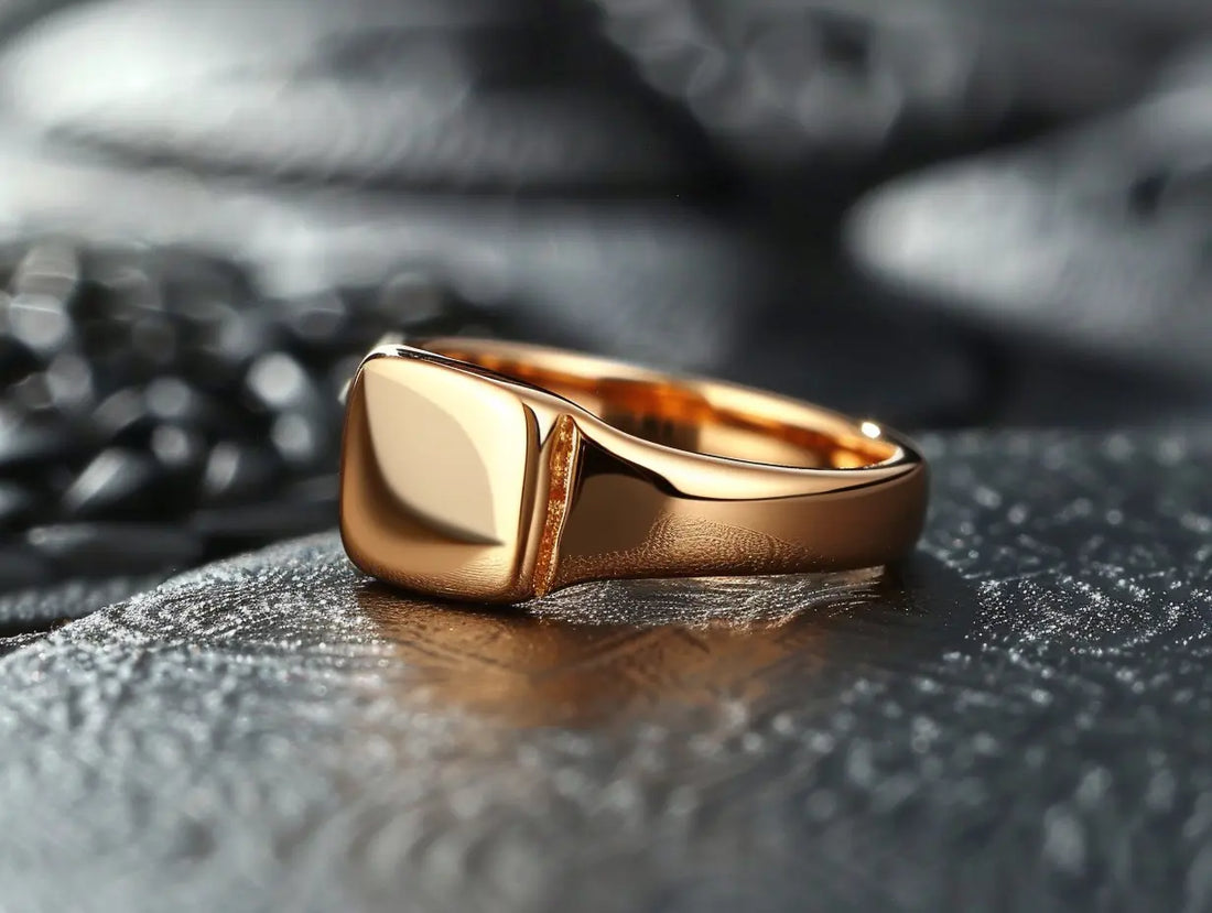 peelerie solid 14k gold signet ring