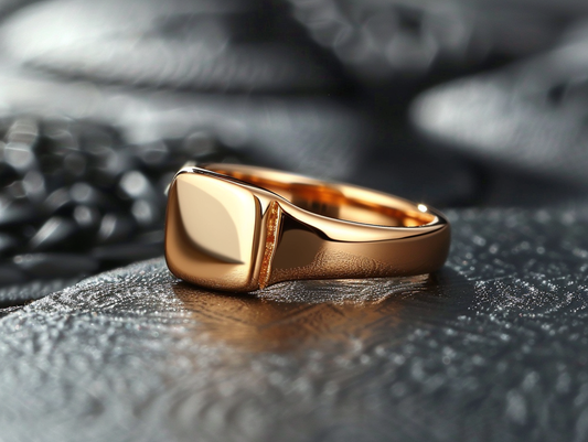 peelerie solid 14k gold signet ring