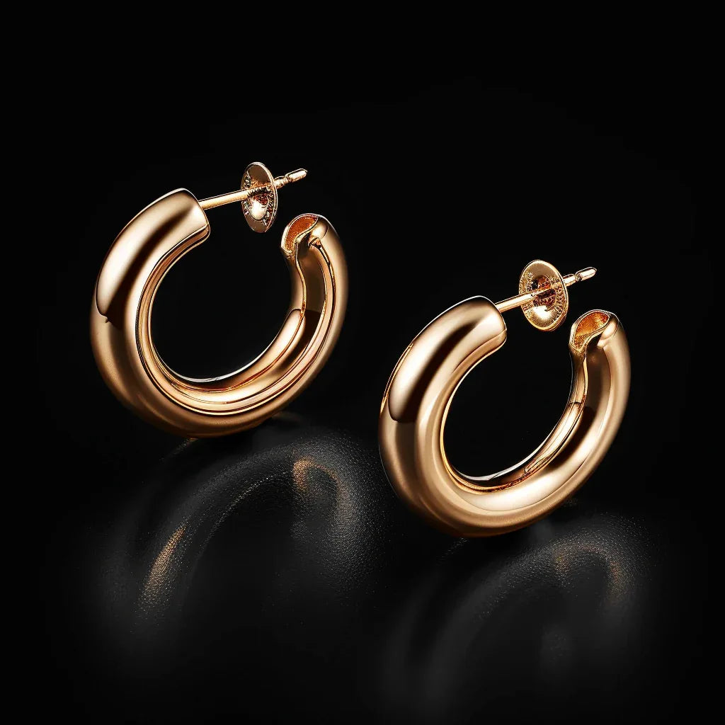 Gold Earrings gift for her - Peelerie