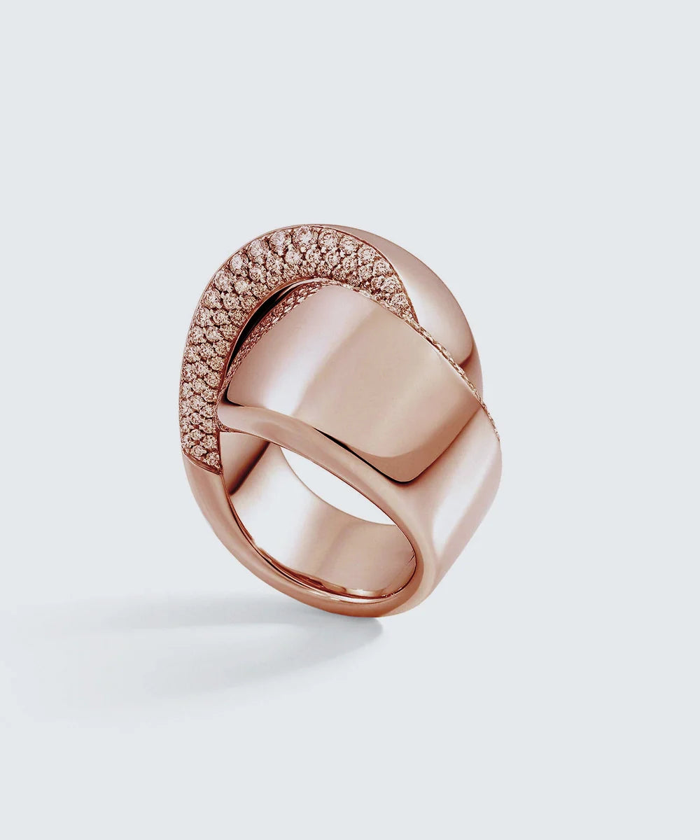 Ring In 14K Gold Brilliance In Simplicity Classic Diamond in a sleek high-contrast midnight luxury editorial style