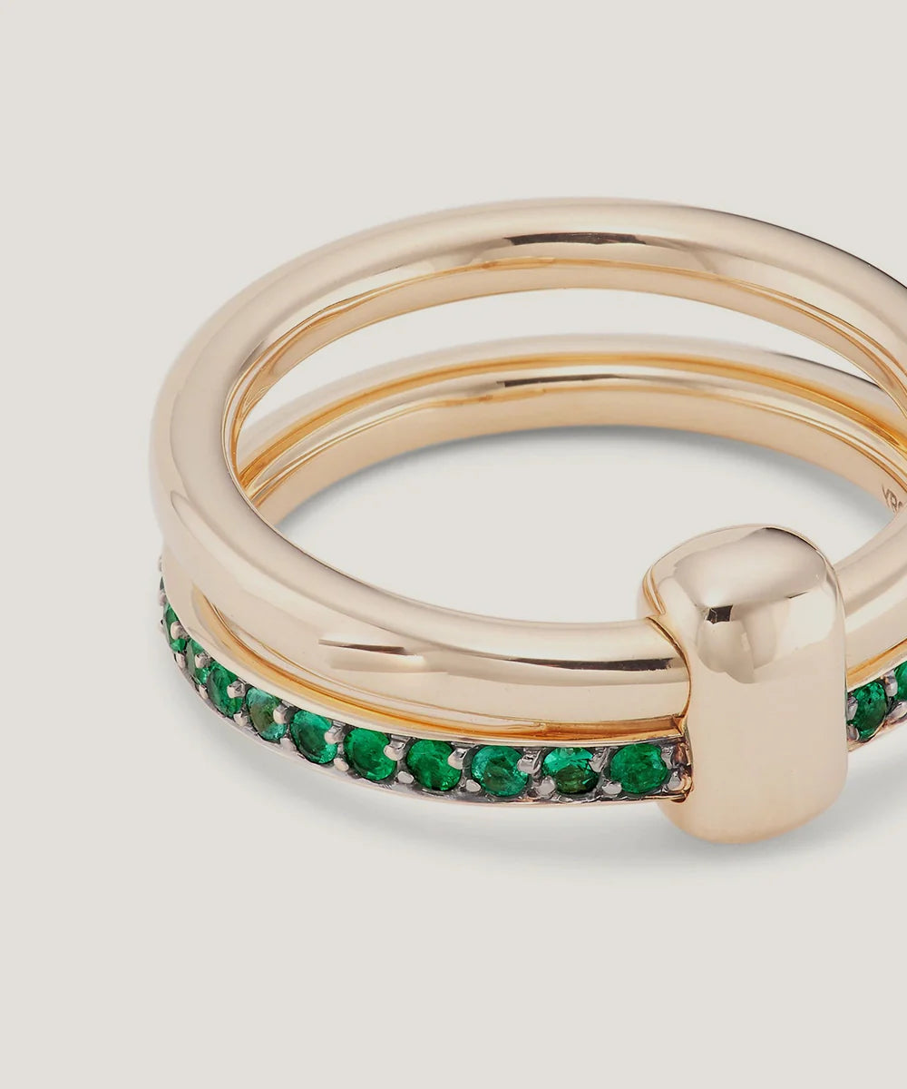 Emerald Women's Gold Ring