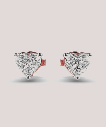 Heart Shape Solitaire Earring