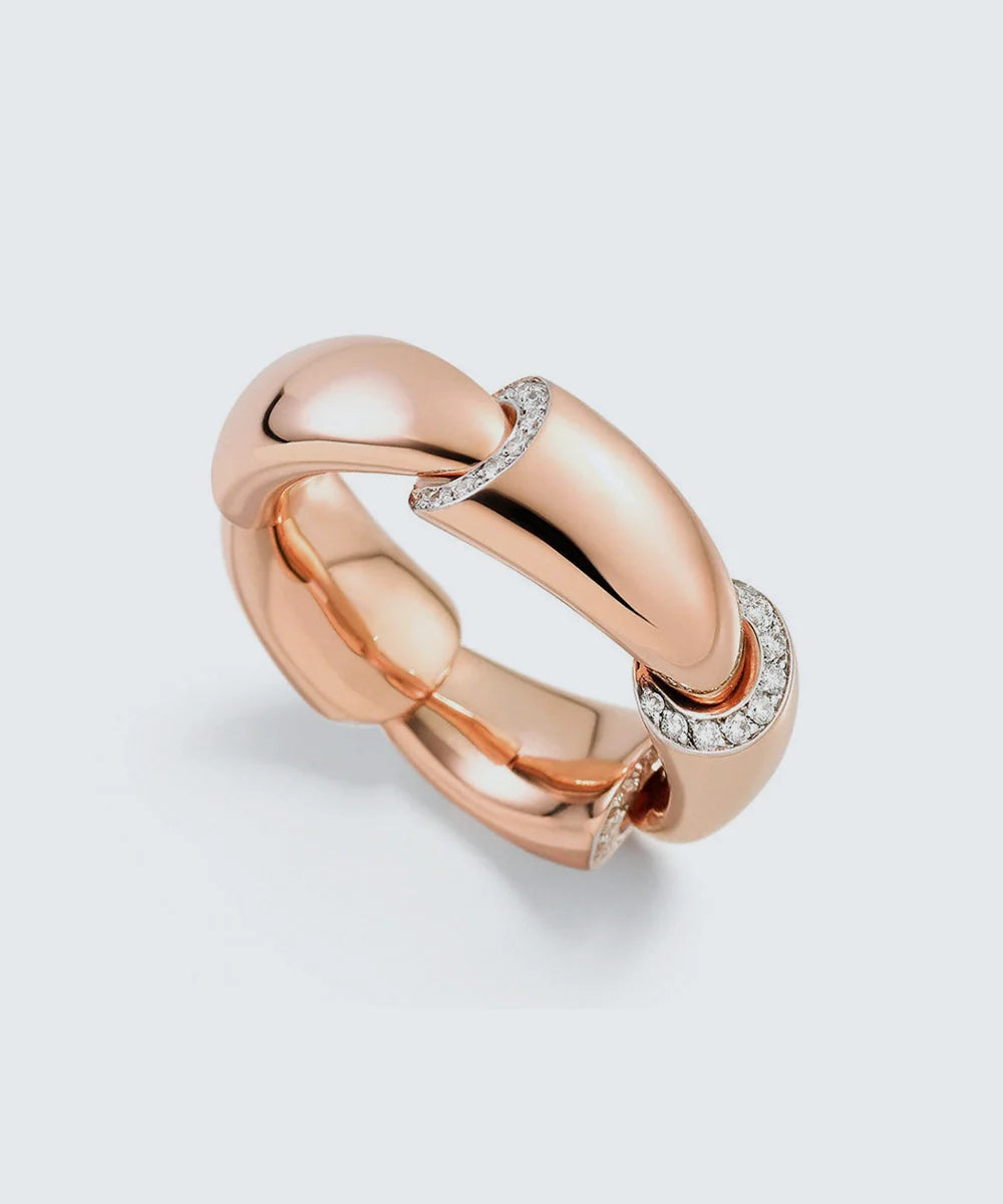 Modern Band For Effortless Style Diamond Ring in a sleek high-contrast midnight luxury editorial style