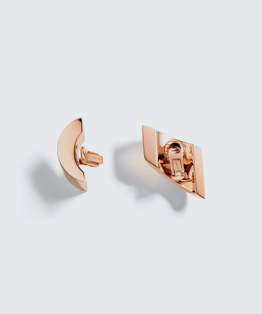Legacy Band Classic Stud Earrings in a sleek high-contrast midnight luxury editorial style