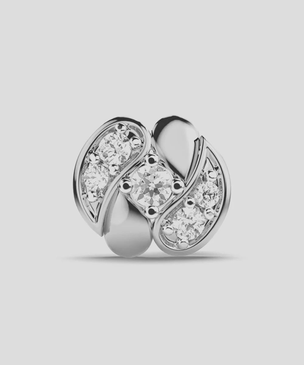 Flower Nose Pin in a sleek high-contrast midnight luxury editorial style